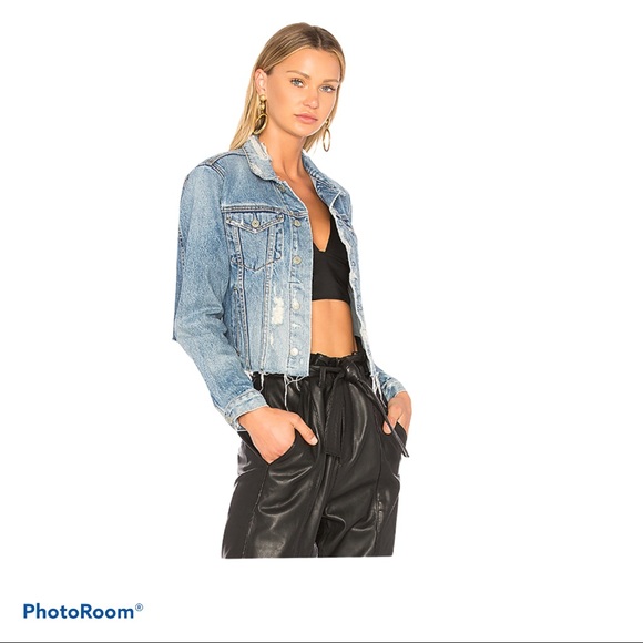 grlfrnd cropped denim jacket